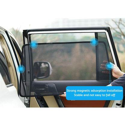 Car Window Magnetic Mesh Sun Blind Shades Suitable for BMW iX3 2023-2024.