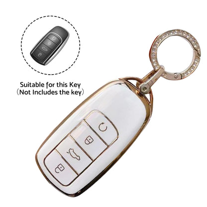 Car Remote Key Fob Case Cover Suitable For Chery Omoda 5 TPU Beige.