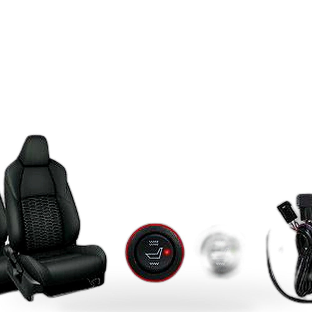 4PCS 12V Universal Carbon Fiber Car Heated Seat Heater Kit with Round Switch AU - XQ1