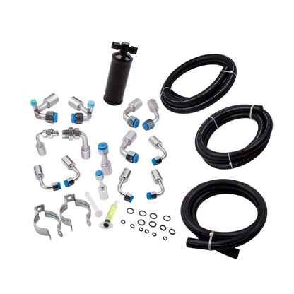 AC Hose Kit With R-Ring Fitting & Drier Suitable for Universal 134a Air Conditio