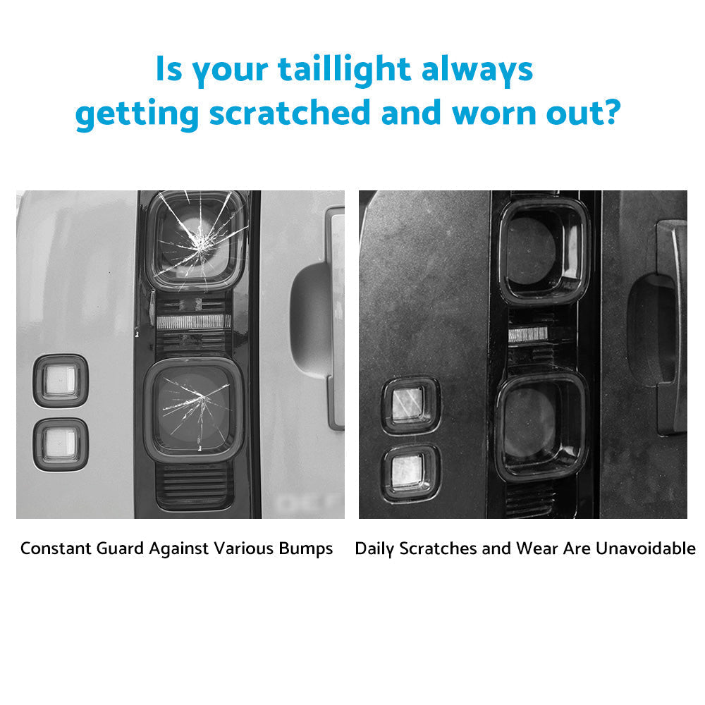 Smoked Blackened Tail Light Cover Suitable For Land Rover Defender 90 110 20-22.
