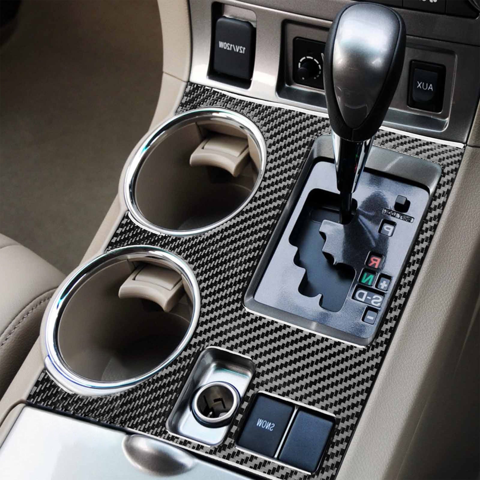 2pcs Carbon Fiber Gear Shift Console Trim Suitable For Toyota Kluger 08-13.