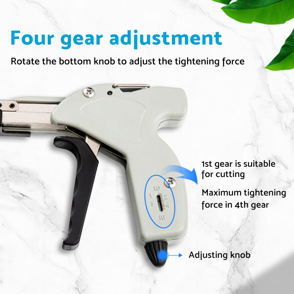 Stainless Steel Cable Tie Gun Tool Automatic Tightener Tensioner Cutter.