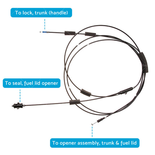 Door Lock Control Cable Fuel Lid Latch Cable Suitable for Honda Civic 2001-2005.