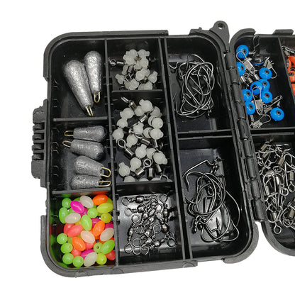 177-Piece Professional Fishing Accessories Kit Suitable For Outdoor Use ¡§C Includes Tackle Box, Swivels, Hooks & Beads.