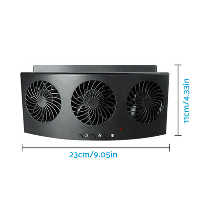 Car Exhaust Window Fan Cooler Air Vent Suitable For Vehicle Cooling with 3 Adjustable Heads.
