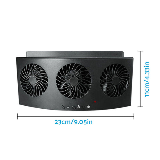 Car Exhaust Window Fan Cooler Air Vent Suitable For Vehicle Cooling with 3 Adjustable Heads.