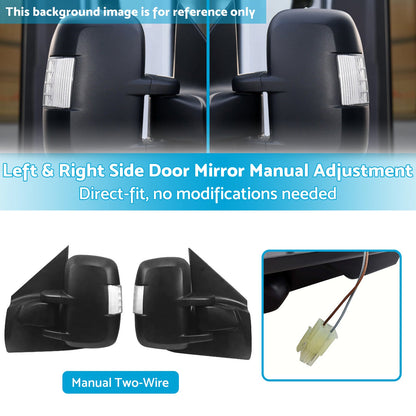 Left & Right Side Door Mirrors with Manual Adjustment Suitable For LDV V80 2013-Onward