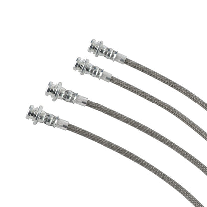 Front & Rear Braided Brake Line Hose Set Suitable For Nissan Patrol GQ Y60 1988–1997 / Ford Maverick DA 1988–1994