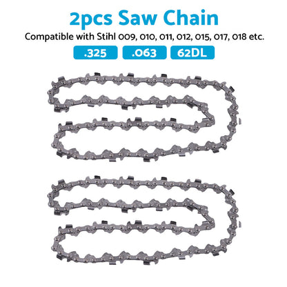 2PCS Pro Chainsaw Chain 62DL 325 063 Semi Chisel Suitable for Stihl MS230C MS250.