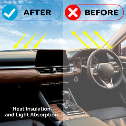 Black Dash Mat Suitable For Toyota Kluger XU75R Grande With HUD 2021-2022.