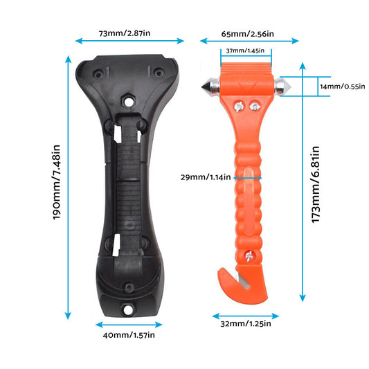 Car Emergency Hammer Window Glass Breaker Seat Belt Cutter Safety Escape Tool.