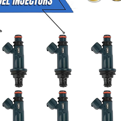 6x Fuel Injectors Fits 97-04 Lexus RX300 Toyota Avalon Sienna 3.0L - XQ1