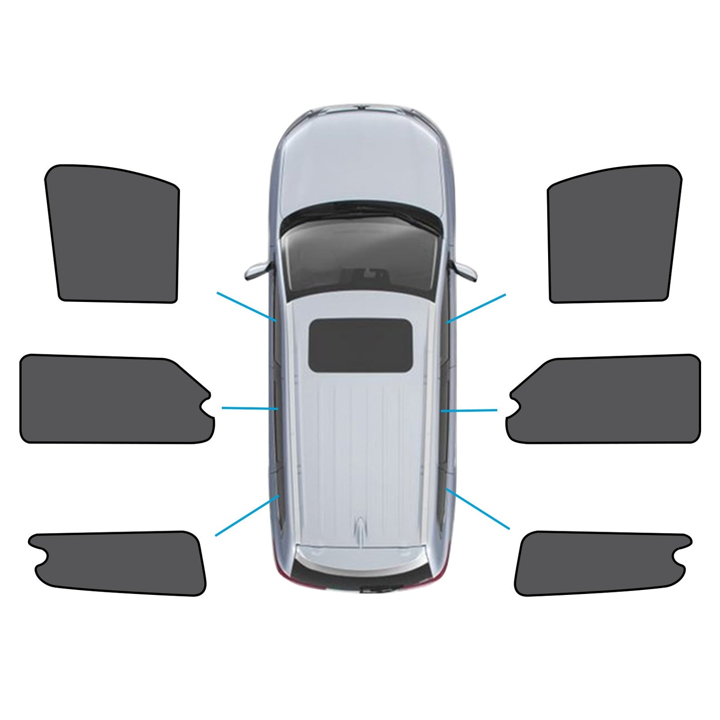 6x Car Window Shades Suitable for LDV G10 2014-Present Front&Rear&Triangular.