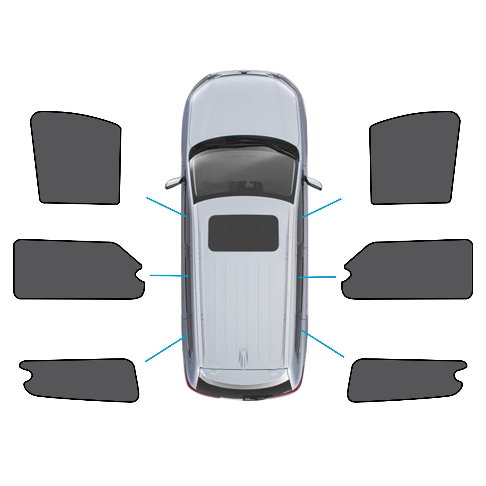 6x Car Window Shades Suitable for LDV G10 2014-Present Front&Rear&Triangular.