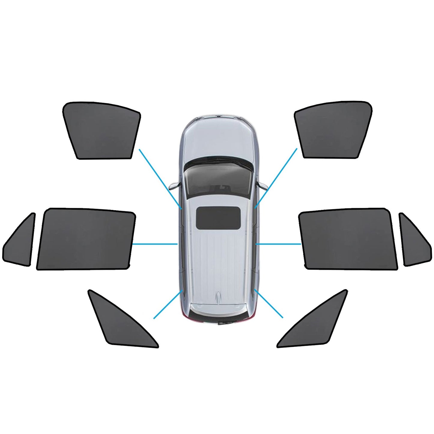 Car Window Sun Shades Magnetic Mesh Suitable for Mercedes-Benz GLC 2015-2022