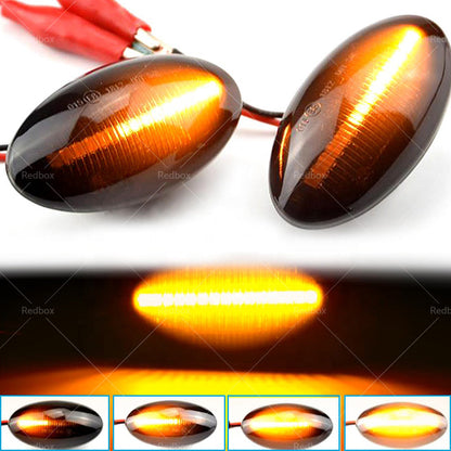 Pair LED Side Indicator Turn Signal Light Lamp For Mini Cooper JCW R50 R53 R52.