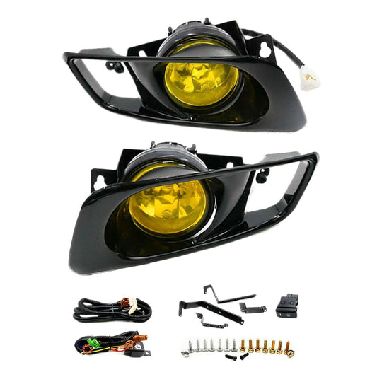 Yellow Fog Lights Lamp Kit Suitable For Honda Civic EK EM 2 3 4 Dr JDM 1999-2000.