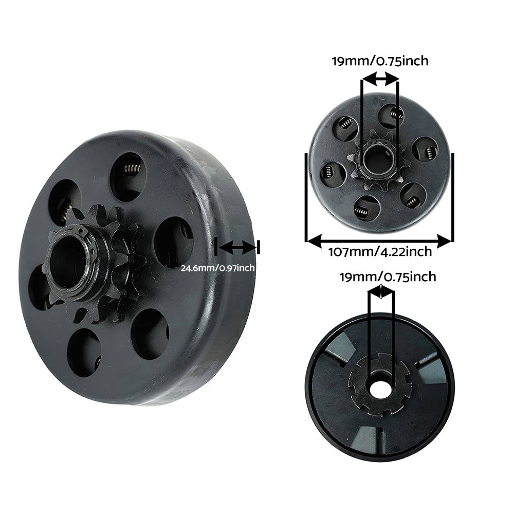 Centrifugal Clutch 3 or 4 Inch Bore 10 Tooth With 420 Chain Suitable For Go-Kart 6.5HP