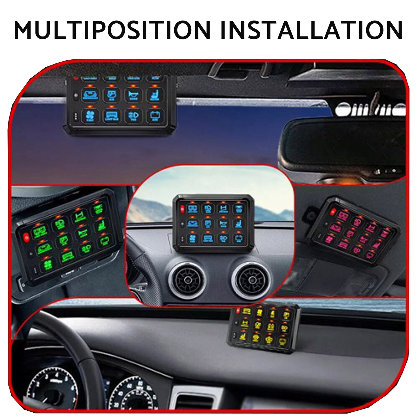 12 Gang RGB Switch Panel Kit Suitable for Universal Offroad Vehicles
