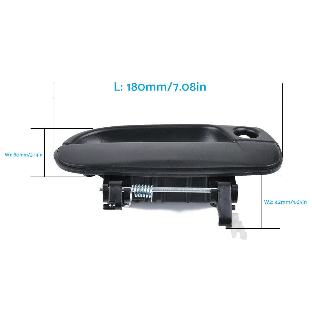 Pair Front Left & Right Outer Door Handle Suitable For Hyundai Accent LC 2000-2006 Black.