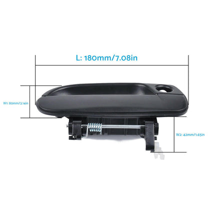 Pair Front Left & Right Outer Door Handle Suitable For Hyundai Accent LC 2000-2006 Black.