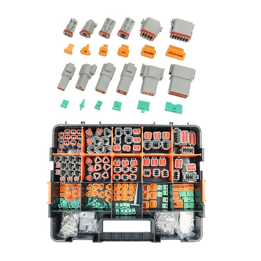 750pcs Deutsch DT Connector Kit 2 3 4 6 8 12 Pin With Stamped Contacts Male Female Suitable For Universal Automotive Use