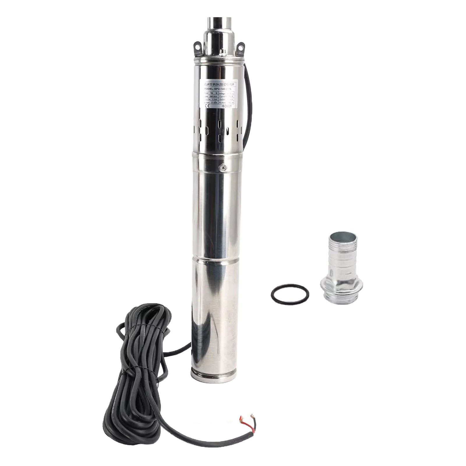 3in Deep Well Solar Bore Pump 48V 750W Submersible MPPT Screw Pump 140M.