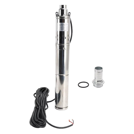 3in Deep Well Solar Bore Pump 48V 750W Submersible MPPT Screw Pump 140M.