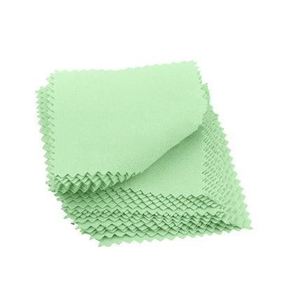100PCS Silver Polishing Cloths Jewelry Cleaning Cloth Clean Polish Coin Ring 8x8.
