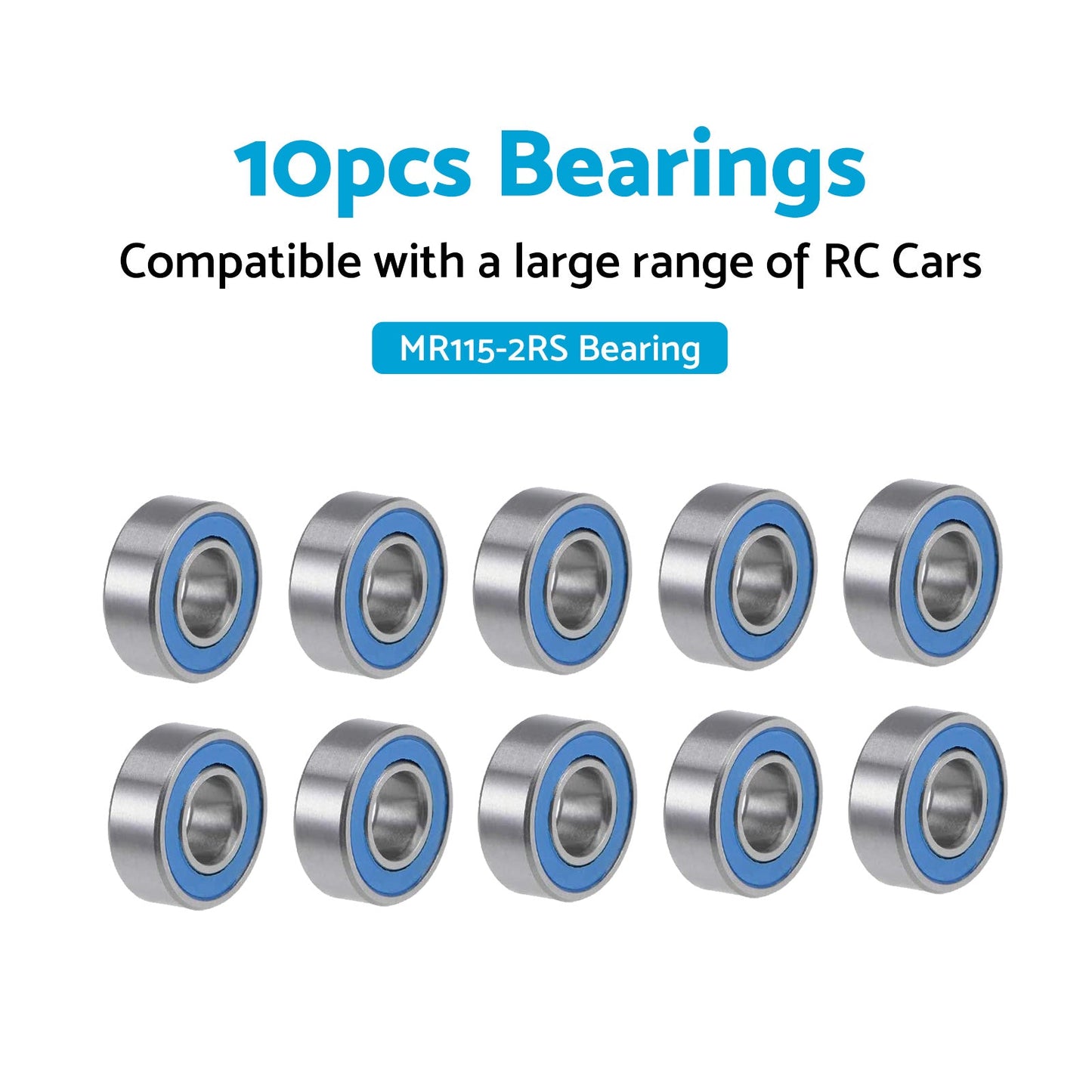 5x11x4mm Bearings For RC Tamiya 1150 HPI MR115-2RS Savage Traxxas Axial Losi.