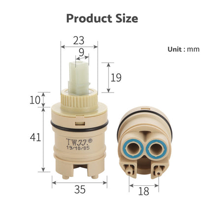 35mm Ceramic Tap Cartridge Suitable For Mixer Shower Bathroom Tap Replacement AU