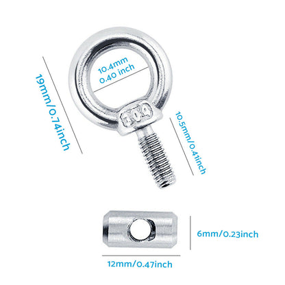 Awning Rail Stoppers Rail Track Screws 2 / 4 / 8PCS Suitable For Boat Caravan Stainless Steel.