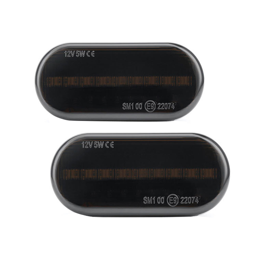 2x Dynamic LED Side Indicator Black Smoke Turning Signal Light Suitable for SEAT