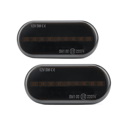 2x Dynamic LED Side Indicator Black Smoke Turning Signal Light Suitable for SEAT
