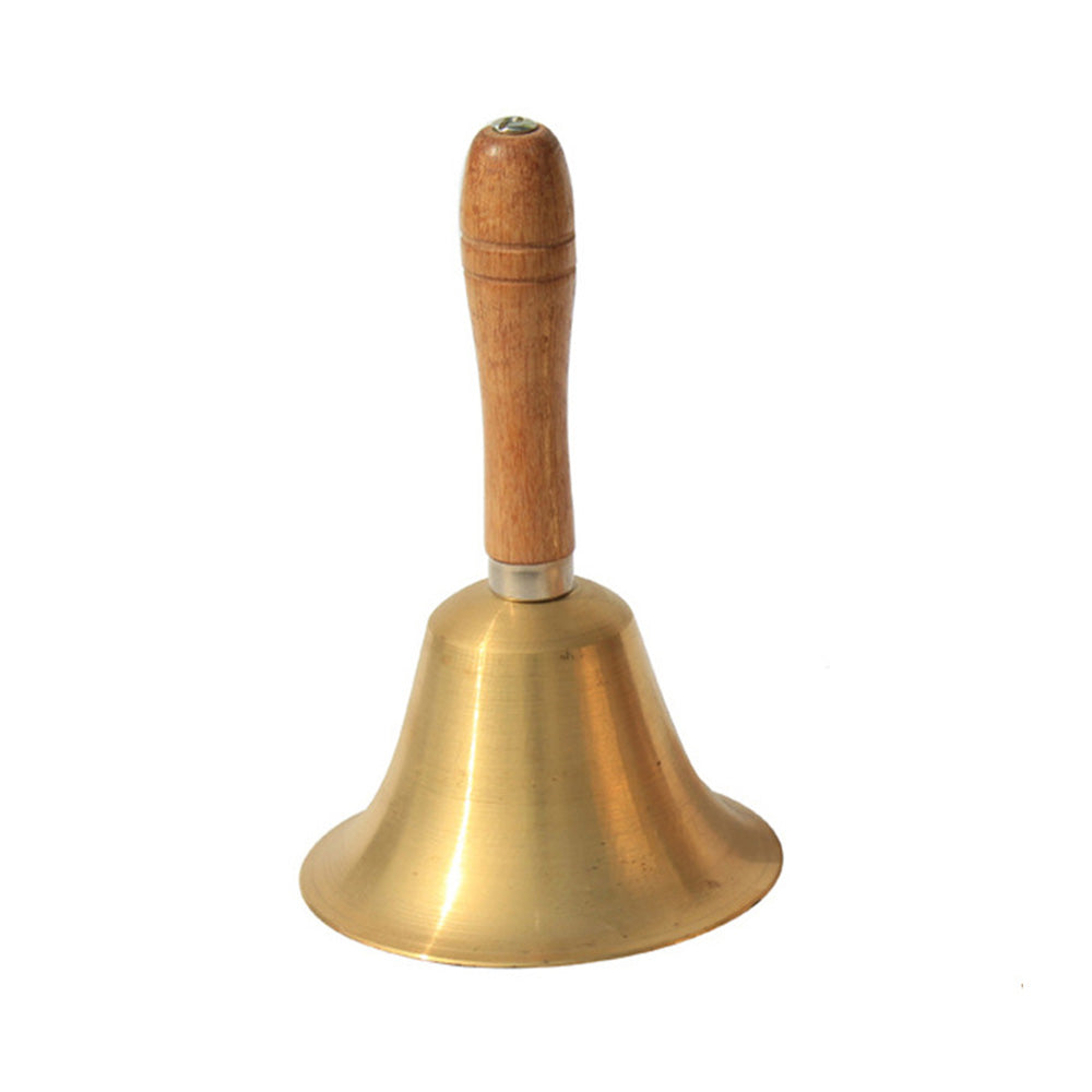 Brass Hand Bell Loud Call Bell Handbell Desk Ringbell for Wedding Festival.