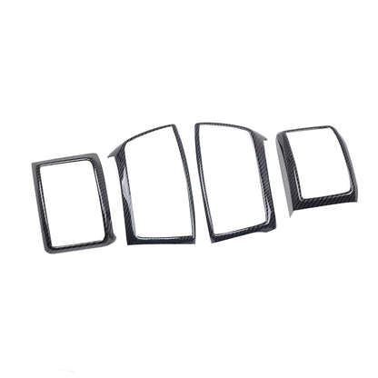 4x Carbon Fiber Color Air Outlet Frame Cover Trim Suitable For Ford Ranger 2015-2022