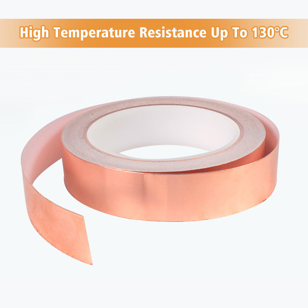 Copper Foil Tape 20mx50mm EMI Shielding Conductive Adhesive Tapes Snail Barrier.