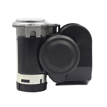 1x Nautilus Compact Motorcycle Air Horn Black 139dB 12V Loud.