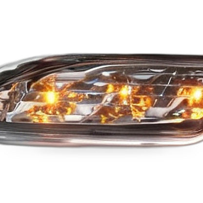 LED Side Marker Turn Signal Front Bumper Light for 01-07 Mercedes W203 [Black Pair] - XQ1
