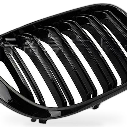 Front Grille Suitable for BMW X3 X4 G01 G02 2018-2021 Single Line Matte Black - XQ1