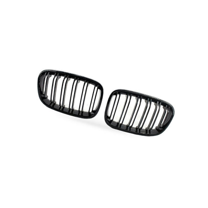 Gloss Black Red Yellow Dual Line Grille Suitable for BMW 1 Series F20 2011-2014 - BD1