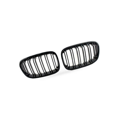 Gloss Black Red Yellow Dual Line Grille Suitable for BMW 1 Series F20 2011-2014 - BD2