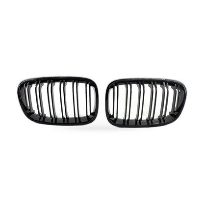 Gloss Black Red Yellow Dual Line Grille Suitable for BMW 1 Series F20 2011-2014 - ZT2