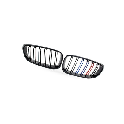 M-Style Gloss Black Tri-Color Grille Suitable for BMW 3 Series GT F34 2014-2016 - BD1