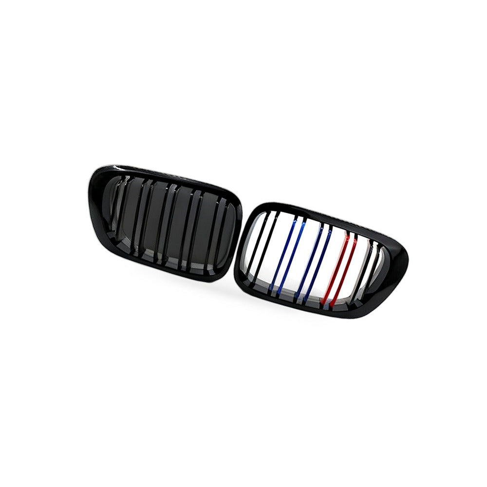 Suitable for BMW 3 E46 M3 Coupe 1998-2002 Gloss Black Dual Line M Style Grille - BD1