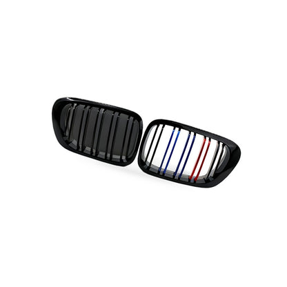 Suitable for BMW 3 E46 M3 Coupe 1998-2002 Gloss Black Dual Line M Style Grille - BD1