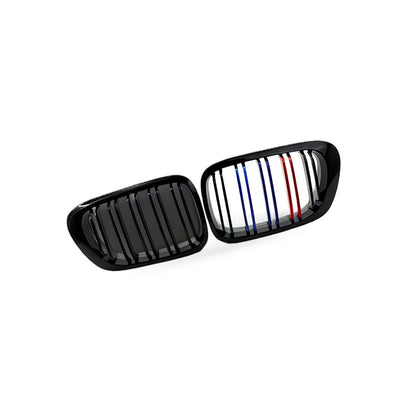 Suitable for BMW 3 E46 M3 Coupe 1998-2002 Gloss Black Dual Line M Style Grille - BD2