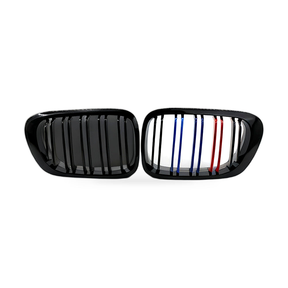 Suitable for BMW 3 E46 M3 Coupe 1998-2002 Gloss Black Dual Line M Style Grille - ZT2
