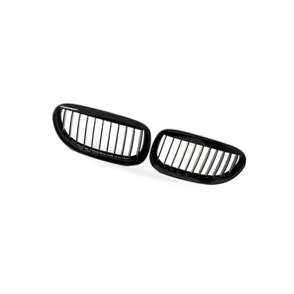 Gloss Black M-Style Front Grille Suitable for BMW 6 Series E63 2003-2010 - BD1